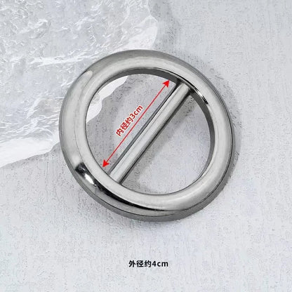 Metal Circle Scarf Ring Clips - 2PC Waist Buckle Fashion Set
