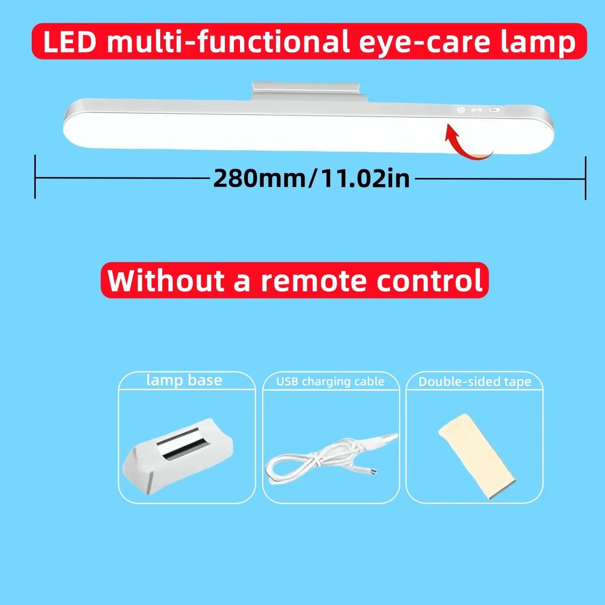 USB Rechargeable LED Desk Lamp - Magnetic Hanging 3-Color Dimmable