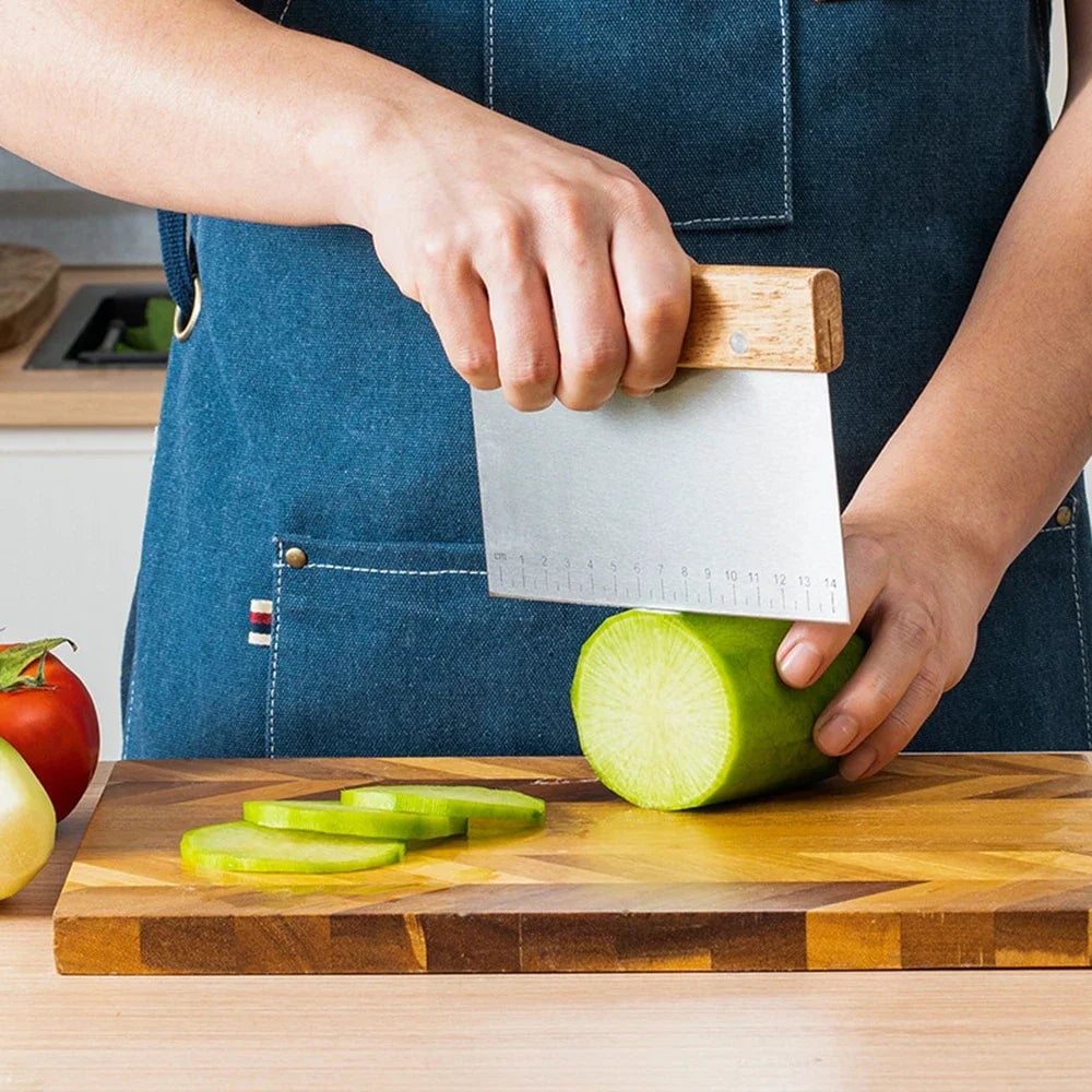 Stainless Steel Pastry Cutters Noodle Knife Cake Scraper Set