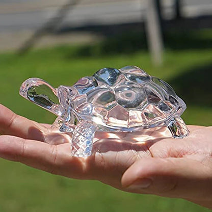 Crystal Turtle Ornament Mini Statue Lucky Desk Home Office Decor