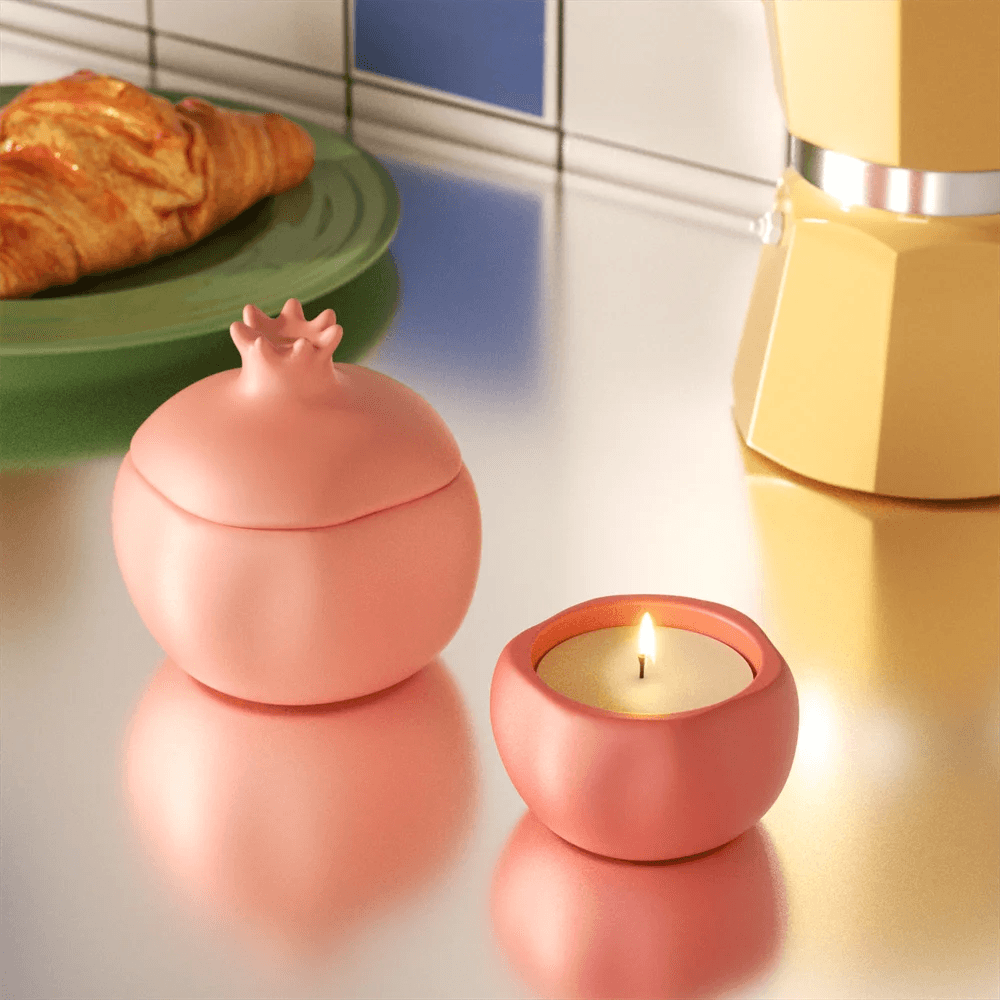 Nicole Pomegranate Concrete Candle Jar Silicone Mold for Jesmonite DIY