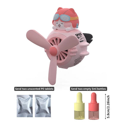 Magnetic Cartoon Car Air Vent Aromatherapy Diffuser Clip + 2 Tablets