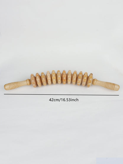 Wood Therapy Roller Gear Stick - Cellulite Lymphatic Drainage Tool