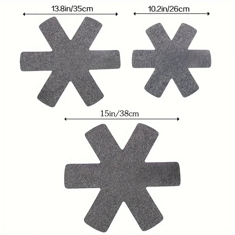 Heat Resistant Felt Pot Pan Protector Divider Pads Cookware Mats