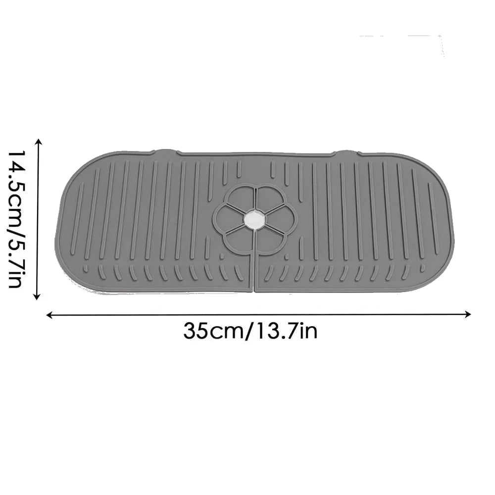 Silicone Kitchen Sink Faucet Splash Guard Mat Countertop Protector