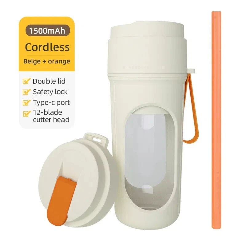 6-Blade Electric Portable Blender Bottle - Juice Smoothie Maker
