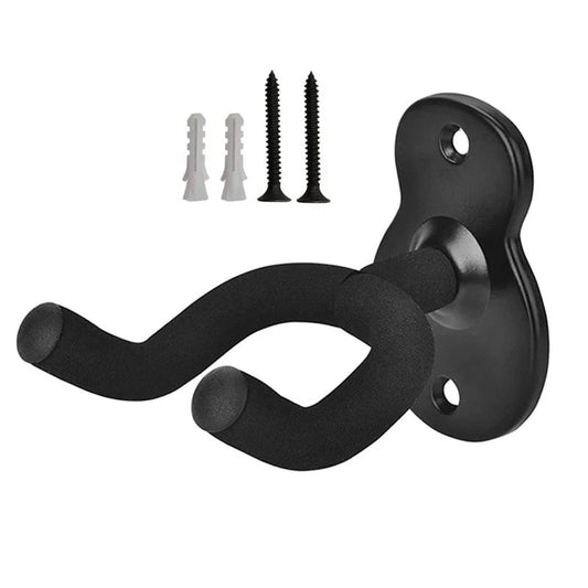 Metal Guitar Wall Mount Hook - Non-Slip Holder for Guitar Bass Ukulele