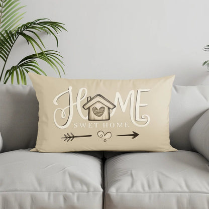 Home Sweet Home Rectangular Throw Pillow Cover - Sofa Bedroom Cushion