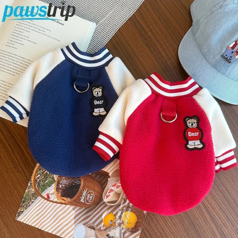 Winter Dog Jacket Coat - Warm Fleece Sweatshirt for Small Medium Dogs