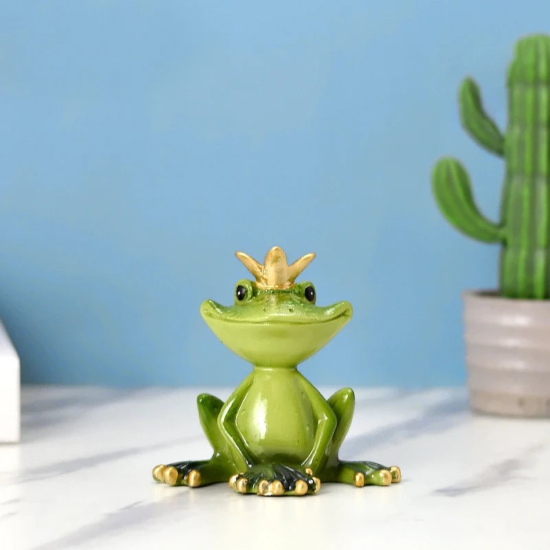 Rustic Resin Yoga Frog Desktop Decoration Bookcase Ornament