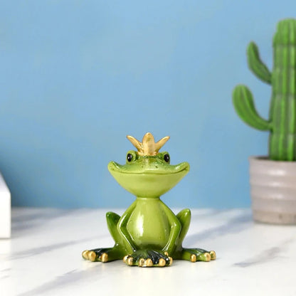 Rustic Resin Yoga Frog Desktop Decoration Bookcase Ornament
