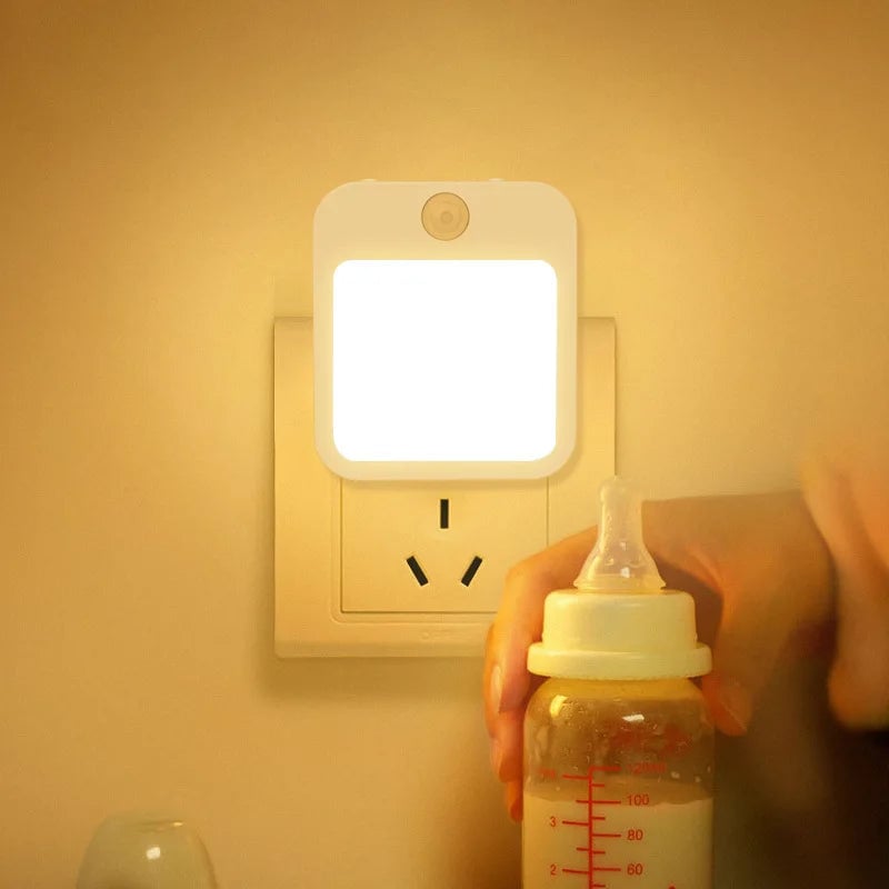 Motion Sensor LED Night Light EU Plug Dimmable Wireless Cabinet