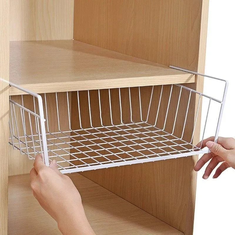 Iron Perforated Hanging Storage Basket Multi-Function Kitchen Bath