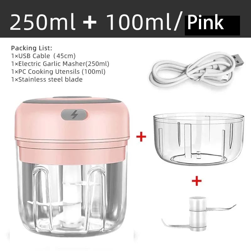 Electric Meat Mincer Vegetable Chopper - Multi-Function Garlic Cutter
