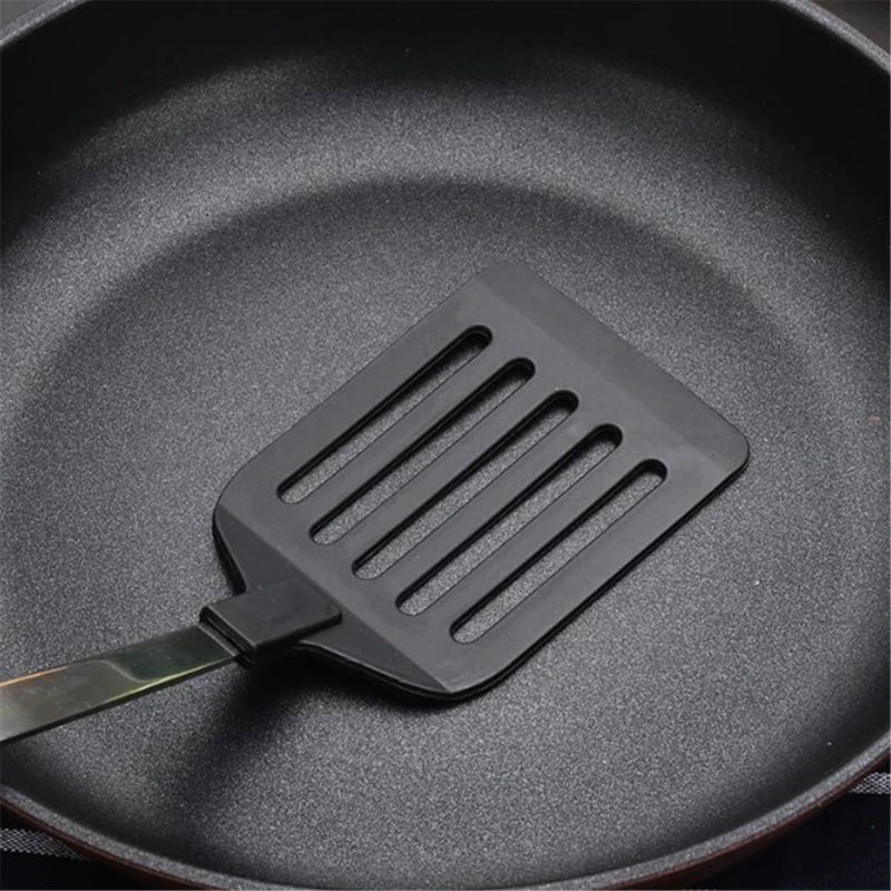 Stainless Steel Turner Spatula with Nylon Handle - Fish Egg Frying