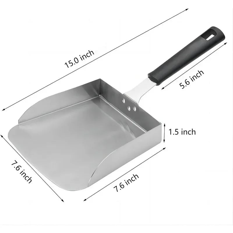 Stainless Steel BBQ Spatula - Heavy Duty Griddle Food Turner