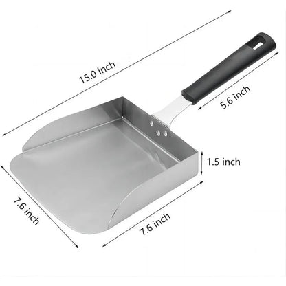 Stainless Steel BBQ Spatula - Heavy Duty Griddle Food Turner