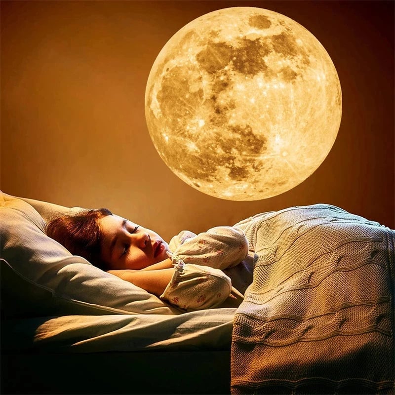 3D Moon Earth Planet Night Light Projection Lamp Bedroom Atmosphere