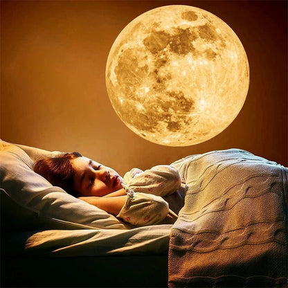 3D Moon Earth Planet Night Light Projection Lamp Bedroom Atmosphere