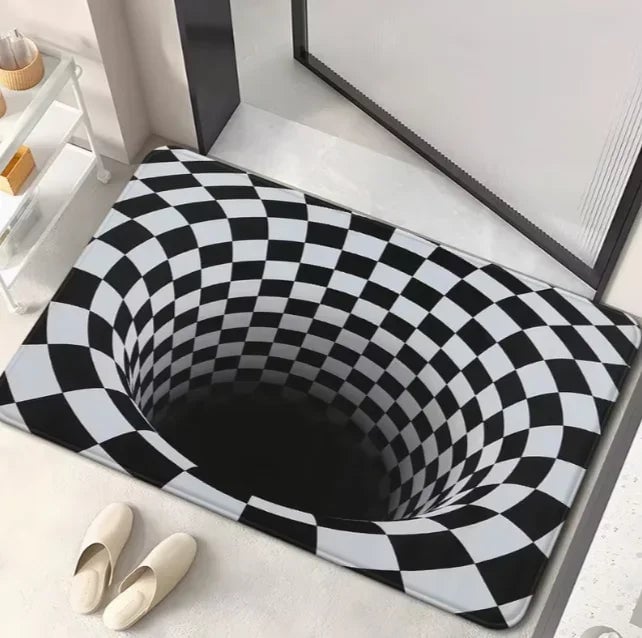 3D Broken Wood Visual Illusion Anti-Slip Door Mat Indoor Outdoor