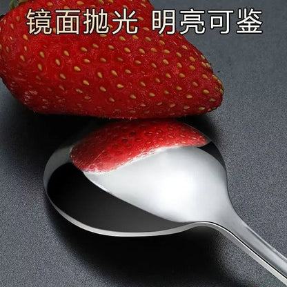 6PCS Thickened Stainless Steel Long Handle Coffee Stirring Spoons Set