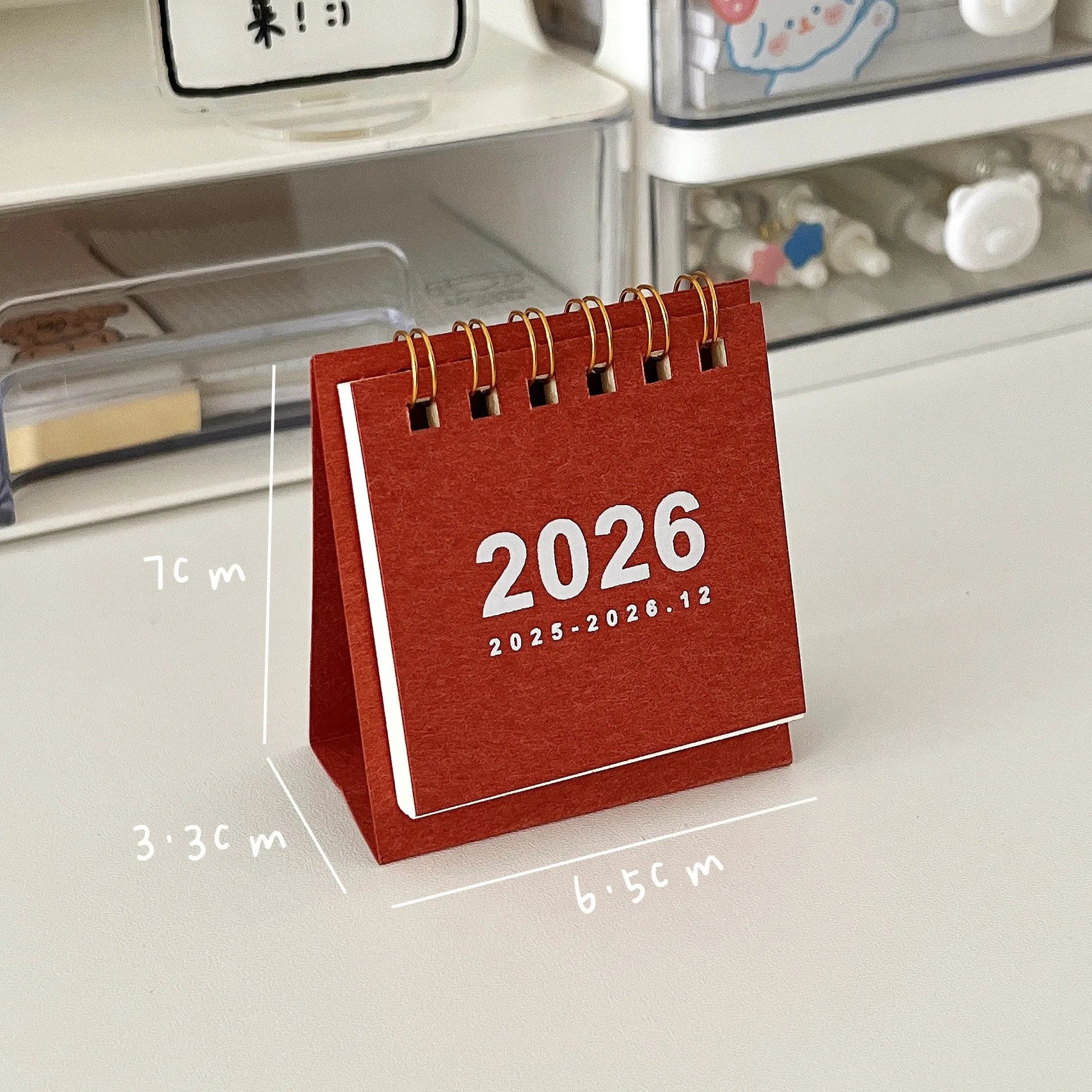 2026 Mini Spiral Desktop Calendar - Creative Office Stationery Decor