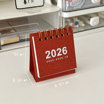 2026 Mini Spiral Desktop Calendar - Creative Office Stationery Decor