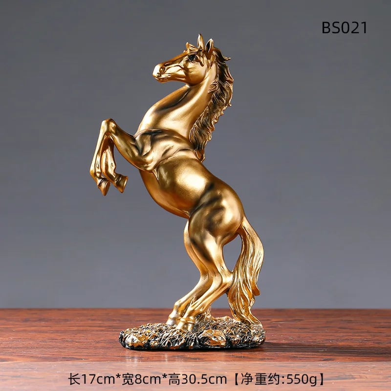 European Victory Horse Resin Statue - Decorative Figurine Office Home