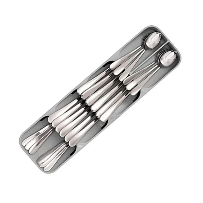 Kitchen Drawer Organizer Tray - Cutlery Storage Box Silverware