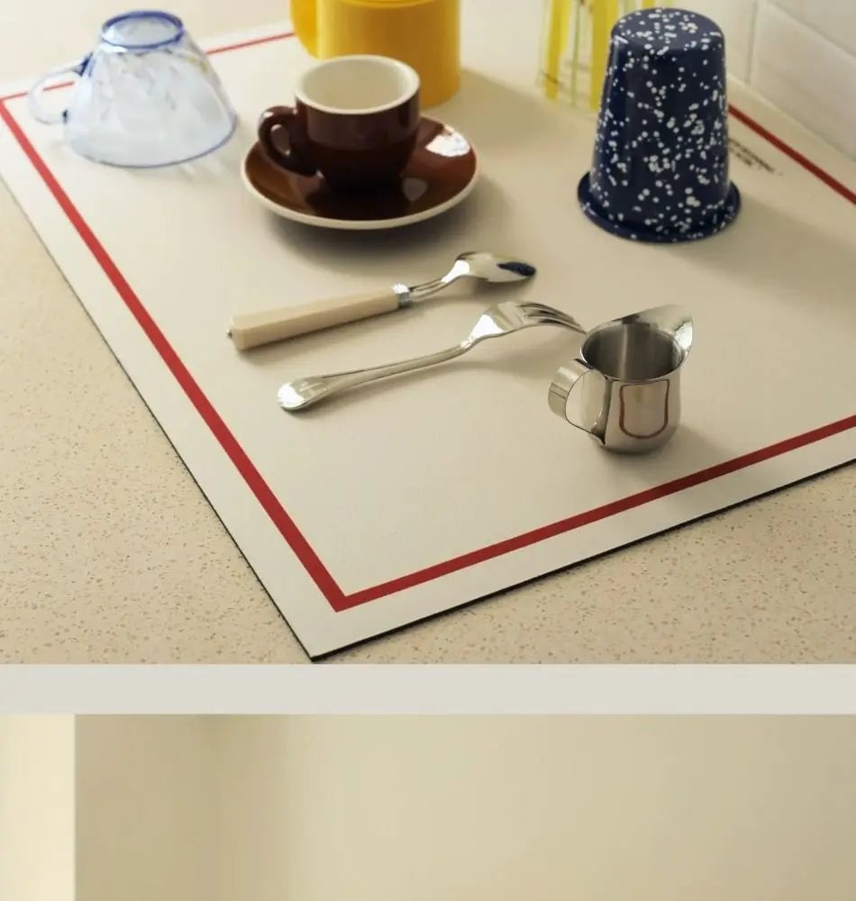 Diatomaceous Earth Kitchen Drain Mat - Absorbent Counter Placemat