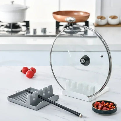 Multi-Purpose Kitchen Organizer - Spoon Rest, Fork & Spatula Rack