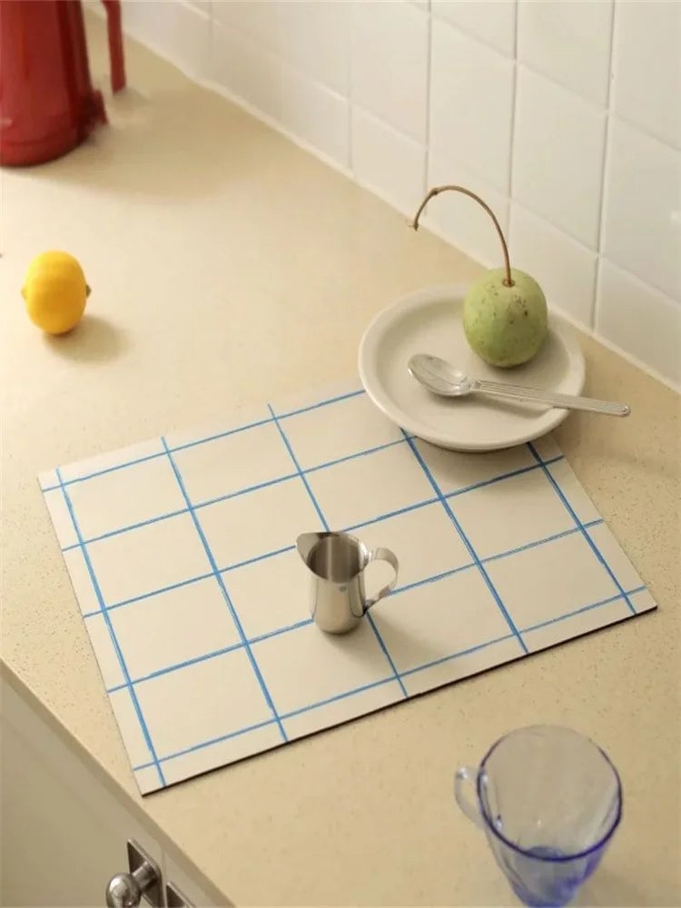 Diatomaceous Earth Kitchen Drain Mat - Absorbent Counter Placemat
