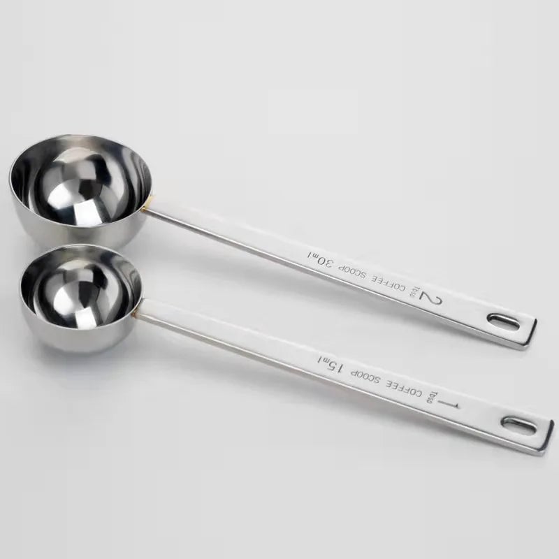 Stainless Steel Coffee Scoop Long Handle Measuring Spoon 1-2PCS Set