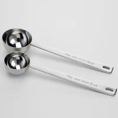 Stainless Steel Coffee Scoop Long Handle Measuring Spoon 1-2PCS Set