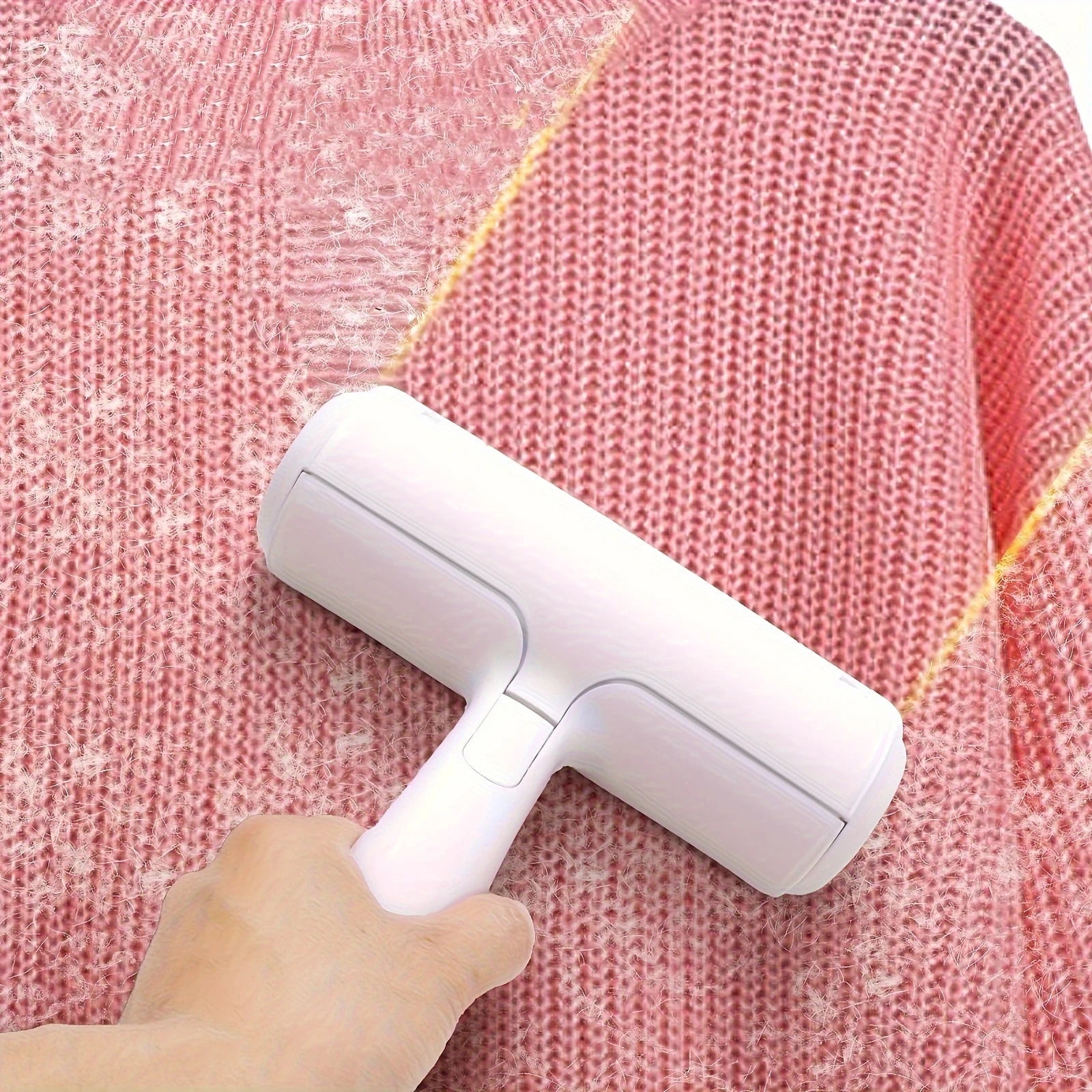 Pet Hair Remover Roller Self-Cleaning Base Dog Cat Fur Tool
