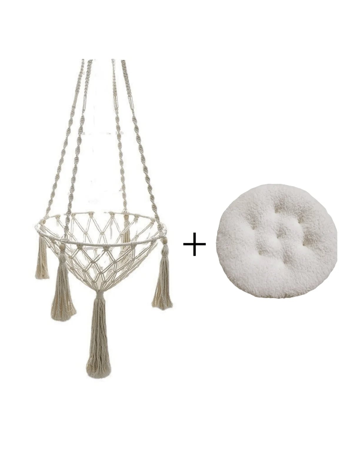 Hand Woven Cotton Rope Cat Hammock - Winter Pet Hanging Basket