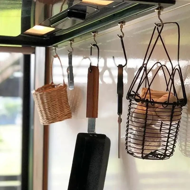 10PCS Strong Magnetic Hooks Multi-Purpose Kitchen Bathroom Storage