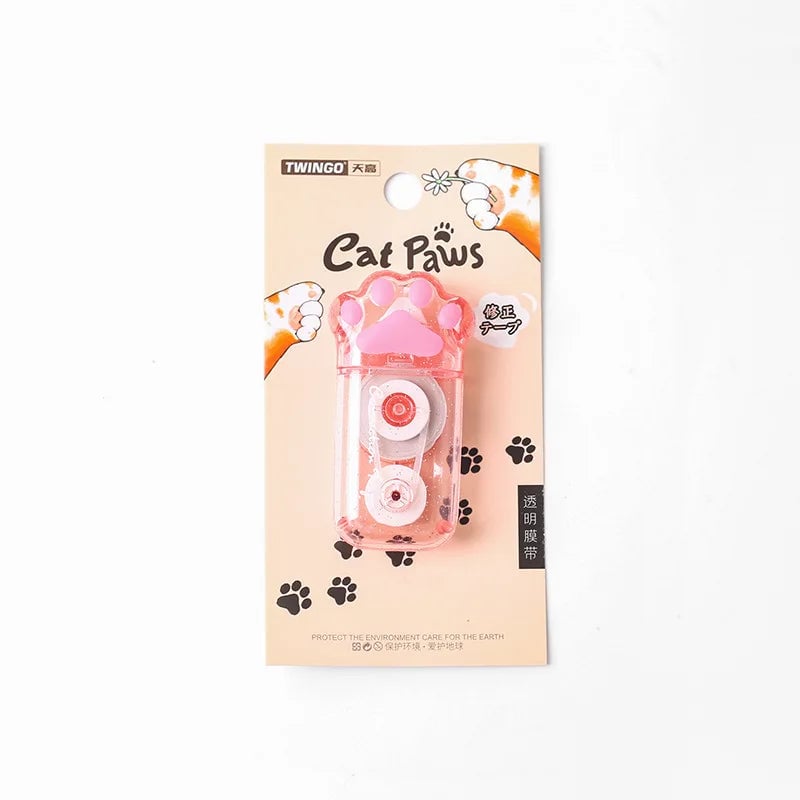 6M Cartoon Cat Claw Correction Tape - Quick Clean Writing Tool