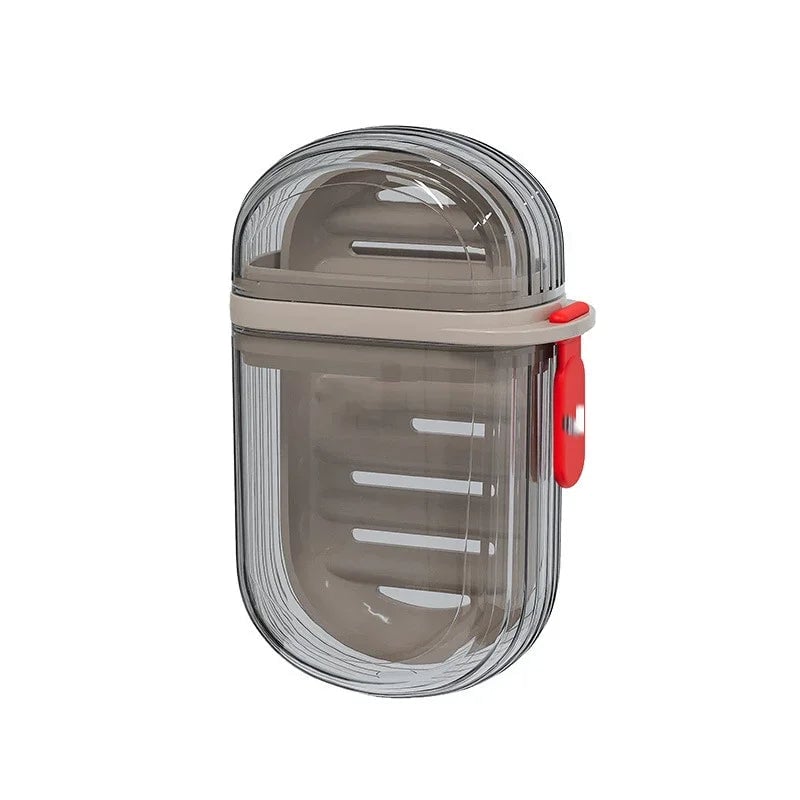 Portable Travel Soap Box Sealed Drainable Lid Business Trip Case