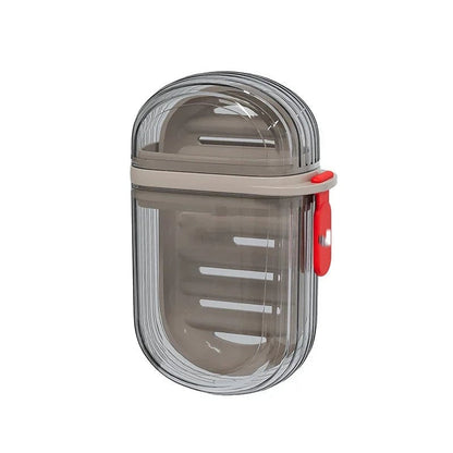Portable Travel Soap Box Sealed Drainable Lid Business Trip Case