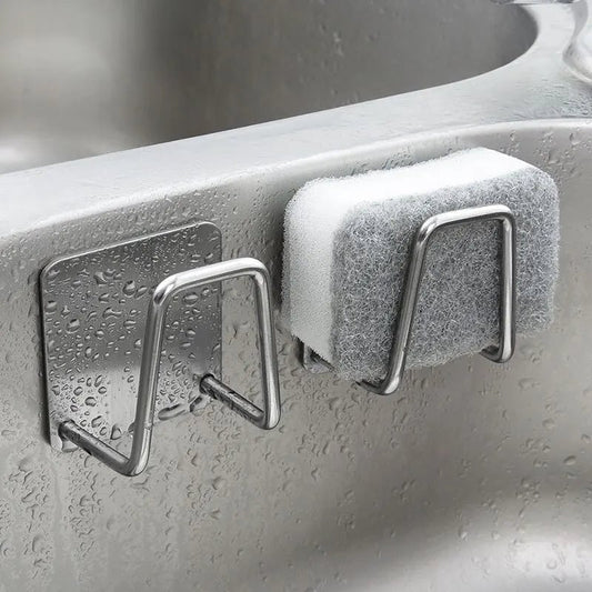 Stainless Steel Sink Sponge Rack Drainer for Kitchen Cleaning