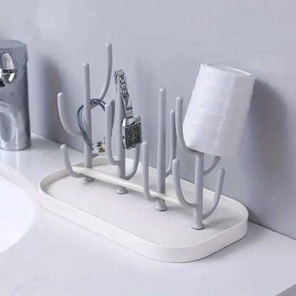 Tree Shaped Baby Bottle Drying Rack with Dust Proof Cover Holder