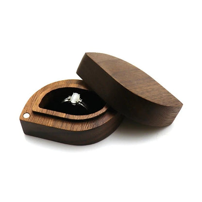 Wooden Ring Box - Premium Jewelry Organizer for Engagement Proposal