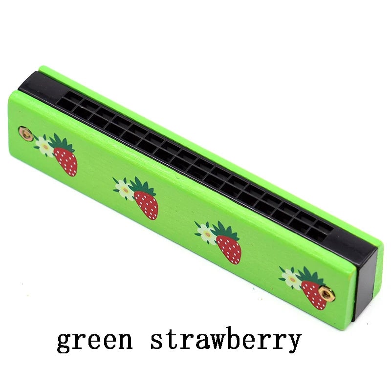 Wooden 10 Hole Harmonica Kids Educational Musical Instrument Toy