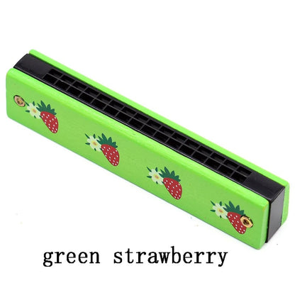 Wooden 10 Hole Harmonica Kids Educational Musical Instrument Toy