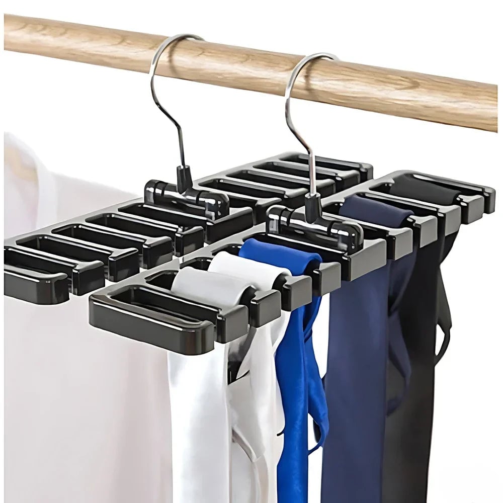 Multifunctional Hanging Belt & Tie Organizer Rack - 1-12 Pack