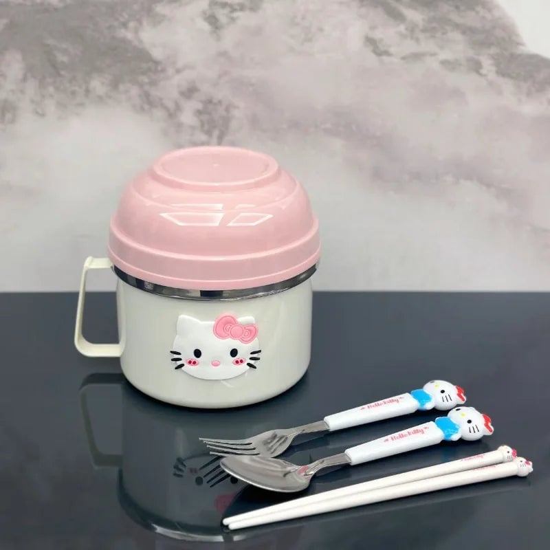 KT Cat Stainless Steel Bento Box - Multi-Compartment Lunch Container