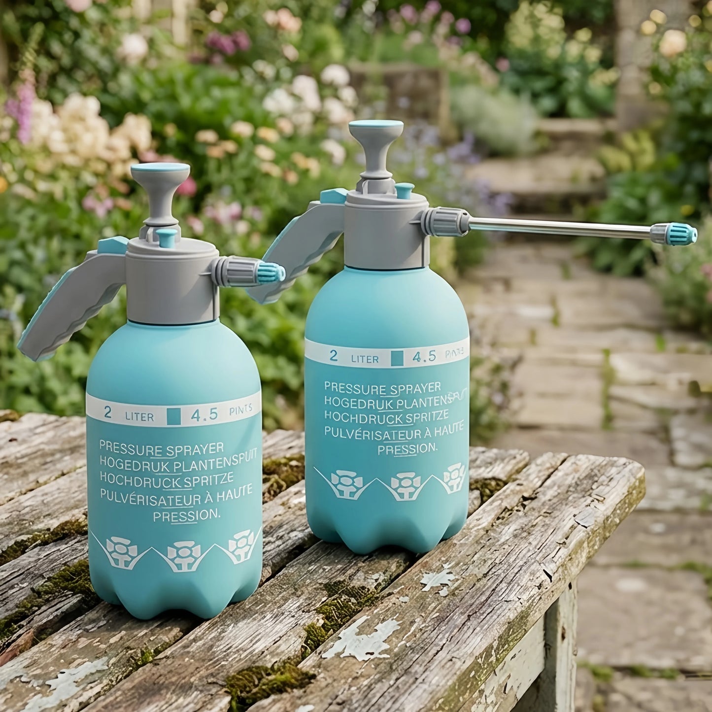 2L Hand Pressure Pump Sprayer - Garden Weed Pest Control Bottle
