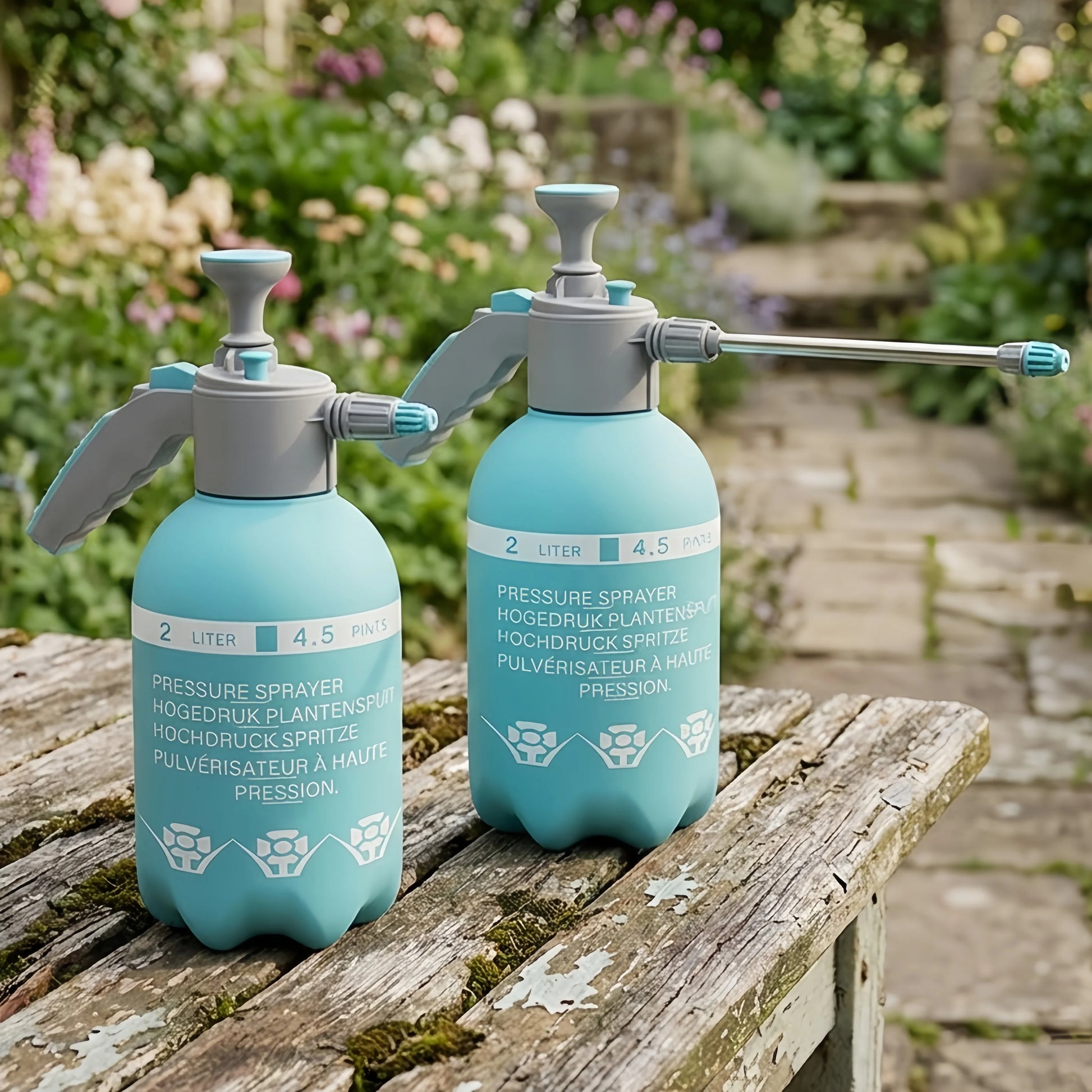 2L Hand Pressure Pump Sprayer - Garden Weed Pest Control Bottle