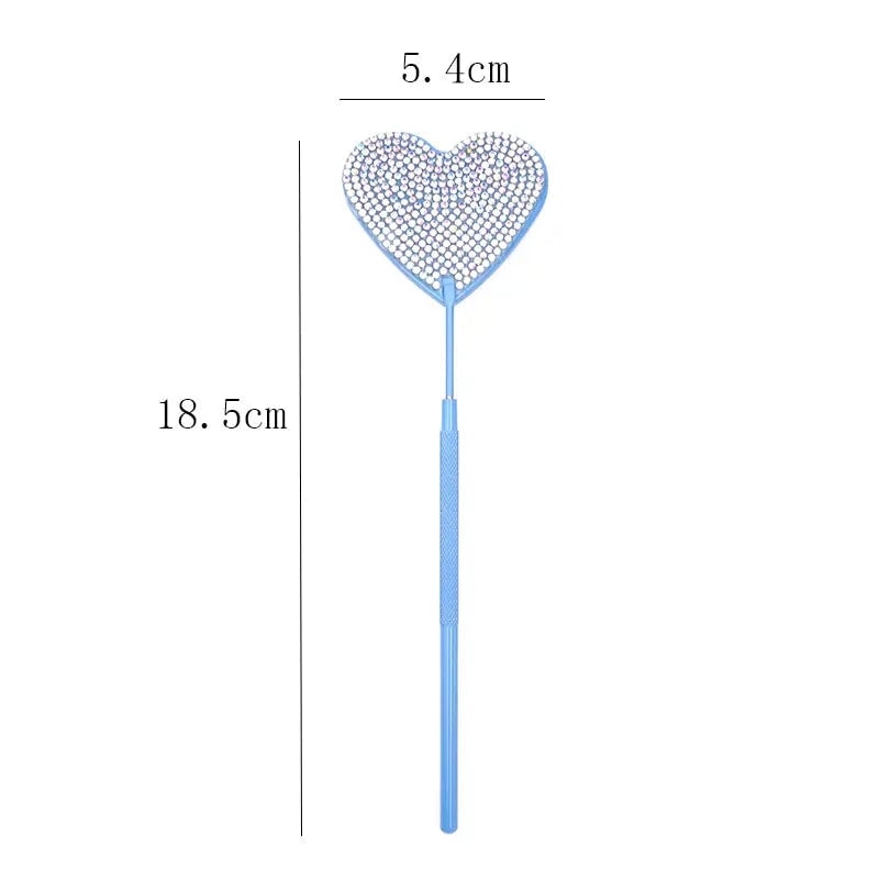 Stainless Steel Magnifying Lash Mirror - Diamond Multifunction Makeup